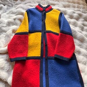SPANNER Red and Blue Knit Cardigan
